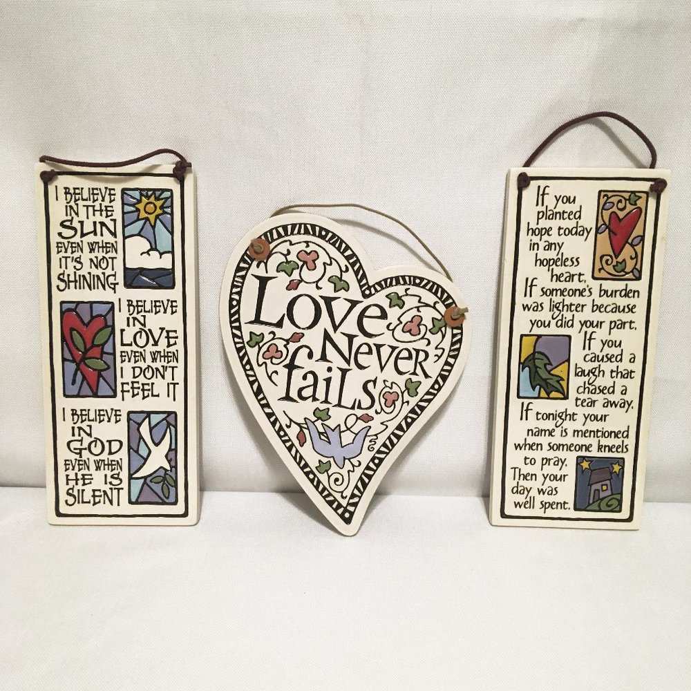 (BUNDLE) Set of 3 Spooner Creek Wall Tiles, Ready to Hang
